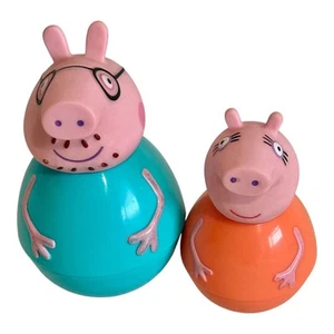 Weeble Daddy Mummy Pig Large Figures Peppa Pig Hasbro 2014 Toy Weebles - Picture 1 of 11