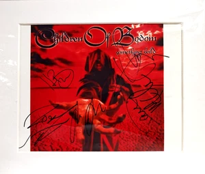 Children of Bodom Hand Signed mounted autographs with cert 12 x18" Approx - Picture 1 of 15