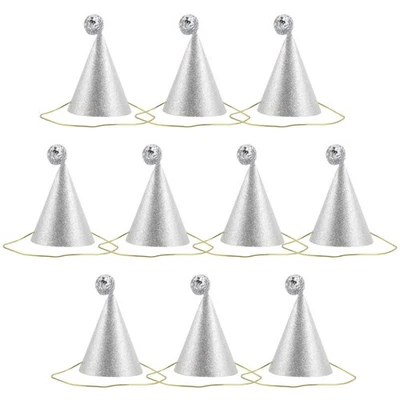  10 peças chapéus cone de aniversário infantil: chapéus de aniversário cone de papel - favor de festa infantil - Imagem 1 de 4