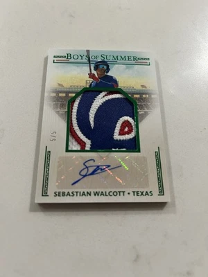 2024 NATIONAL TREASURES “EMERALD” SEBASTIAN WALCOTT RPA AUTO/PATCH # 5/5 !READ!! - Image 1 of 2