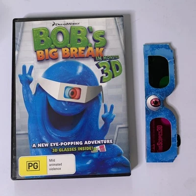 B.O.B's Big Break In Monster 3D (DVD, 2009) Seth Rogan Animation Region 4 - Image 1 of 4