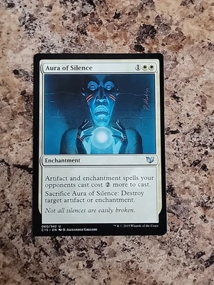 Aura of Silence #60 NM Commander 2015 C15 Magic MTG Near Mint  - Image 1 of 3