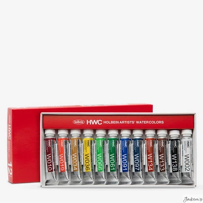 Holbein : Artists' : Watercolour Paint : 5ml : Set of 12 (W401)