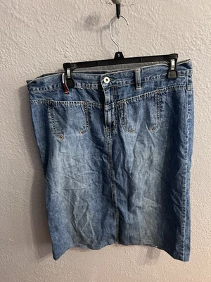 Falda vaquera azul vintage Tommy Hilfiger para mujer talla 13 Foto 1 de 4