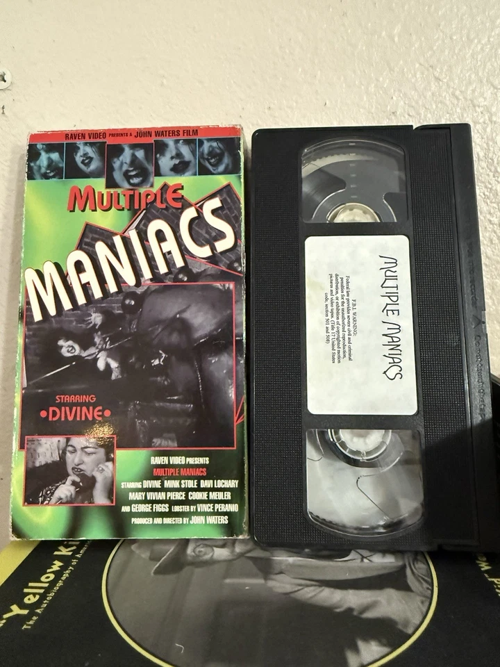 Multiple Maniacs VHS John Waters Film Starring Divine Cult Comedy 1970 OOP RARE - Imagem 1 de 1