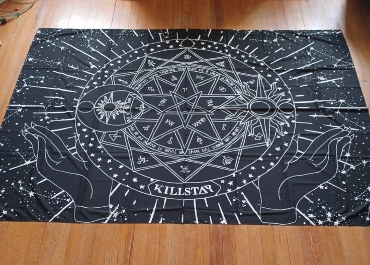 "Tapiz de astrología Killstar negro gótico colgante de pared grande 86"" X 60"" nueva decoración" Foto 1 de 1