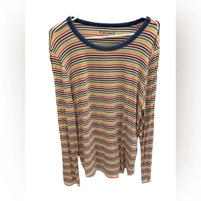 Mudd Multicolor Striped Women's Top Rainbow Women’s Size XL - Image 1 of 3