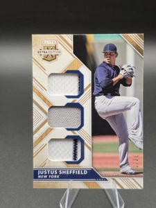2018 Panini Elite Extra Edition - Triple Materials Justus Sheffield #TM-JS Gold - Picture 1 of 2