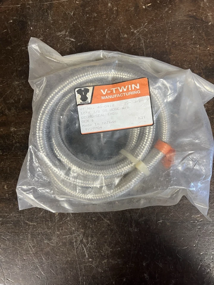 Kit de linha de óleo Harley Davidson 3/8" aço inoxidável trançado 10' X 3/8" helicóptero - Imagem 1 de 3