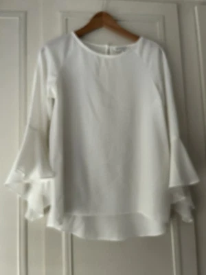 Brave Soul London Ladies Ivory/cream Blouse Long Fluted Sleeves Size XS - Image 1 of 4