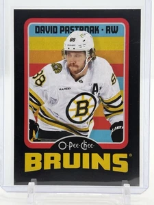 2024-25 OPC O-Pee-Chee Retro Black Border #496 David Pastrnak - Boston 046/100 - Bild 1 von 2