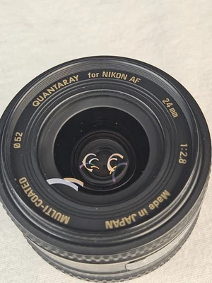 Quantaray 24mm f/2.8 AF Wide Angle Prime Lens for Nikon F Mount Tested Working - Image 1 of 4