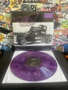 AEROSMITH Pump VG++ 2LP PURPLE/WHITE MARBLE VINYL W/HYPE STICKER/2000 - Picture 1 of 2