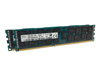 Hynix RDIMM Server RAM 32GB (2x16GB) PC3L-12800R 2Rx4 HMT42GR7MFR4A-PB - Image 1 of 4