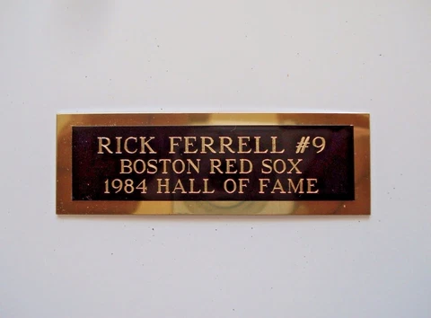 Rick Ferrell Baseball Card Plaque or Baseball Ball Cube Nameplate 1" X 3" Cover