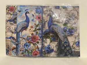 Paquete de papel para diario o álbum de recortes A5 (~6" x 8,25") (A5-8) - Pavos reales - Imagen 1 de 2
