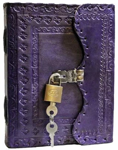 Leather Diary Journal Notepad Writing Book with Lock and Key 5 x 7 inch AU - Picture 1 of 4