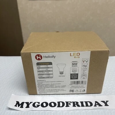 6 Dimmable R20/BR20 LED Flood Light Bulb,7W,50W Equivalent,2700K Daylight White - Image 1 of 3