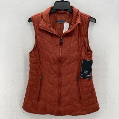 Chaleco Acolchado Bagatelle Owla Para Mujer Pequeño Naranja Quemado Acolchado Puntada Fijar Nuevo Con Etiquetas Foto 1 de 4