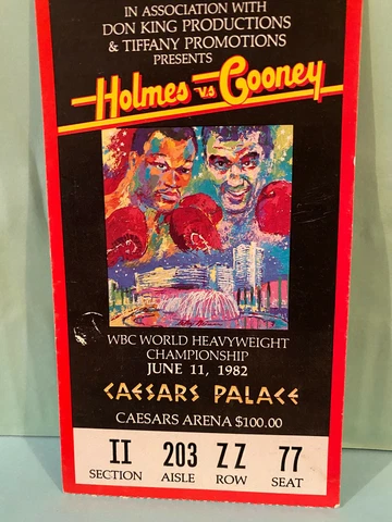 Cooney vs Holmes Boxing Ticket Stub 6-11-1982 Caesars Palace Cover