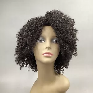 Sydney #2 Darkest Brown Curly Premium Synthetic Wig Adjustable - Picture 1 of 9