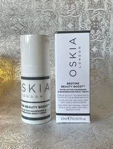 OSKIA BEDTIME BEAUTY BOOST NIGHT CREAM 15 ML/0.5o FL.OZ. TRAVEL SIZE NEW IN BOX - Picture 1 of 3