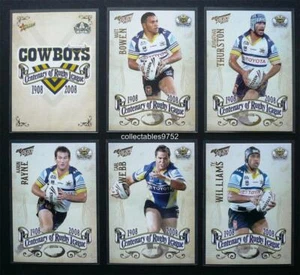 NRL 2008 Nth Qld COWBOYS SELECT CENTENARY OF RUGBY LEAGUE TEAM SET 6 Cards - Picture 1 of 1