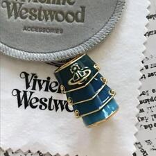 Vivienne Westwood Artemis Armor Ring Gold Blue size M no Box New Japan