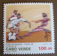 CAPO VERDE Correos de Cabo Verde - Copa Do Mundo - ITALIA 90 - 100.00 - MNH #