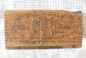 CAPEWELL Horse Nail Co. Wooden Crate Box 25 lbs. DOVETAIL - Picture 1 of 5