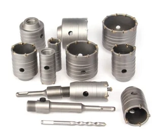 30-160mm Concrete Hole Saw SDS Plus Wall Hole Cutter Cement Stone Drill Bit - Picture 1 of 47