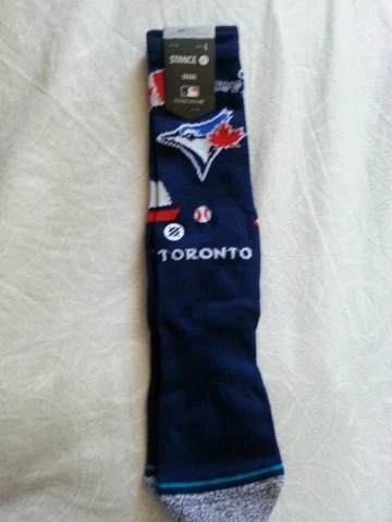 $19.99 MLB Toronto Blue Jays Stance INFIKNIT TO Landmark Crew Socks Mens L NWT Cover