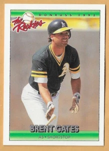 BRENT GATES OAKLAND ATHLETICS #42 - DONRUSS THE ROOKIES NM-MT 1992 - Foto 1 di 2