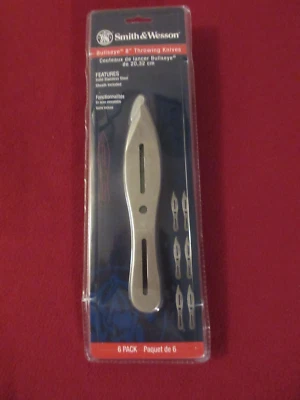Juego de cuchillos de lanzamiento Smith & Wesson Bullseye 2022 8"" paquete de 6 sellados de fábrica nuevos Foto 1 de 4