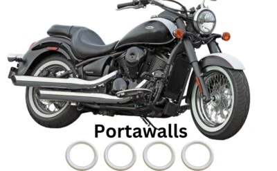 Pneu de motocicleta dianteiro 2X 19"" SLIM- traseiro 2X 16"" SLIM Whitewall portawall conjunto 4  - Imagem 1 de 4
