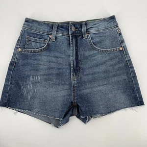 Wild Fable Womens Sz 2/26 Jean Highest Rise Mom Shorts Raw Hem NWT - Picture 1 of 6