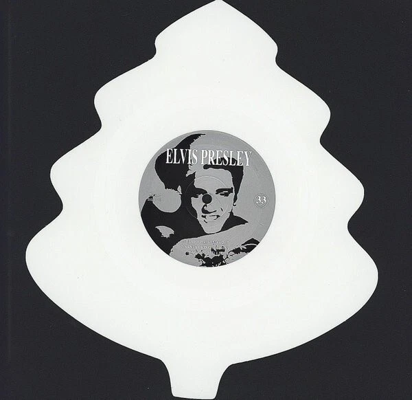 Elvis Presley ‎– Blue Christmas on White Christmas Tree Shaped Vinyl Single NEW - Image 1 of 1