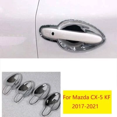 Para Mazda CX-5 KF 2017-2021 Cromo Manija Puerta Coche Cuencos Cubierta Panel Borde 8 un. Foto 1 de 4