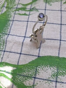 Entouragering aus Platin mit TANSANIT und kleinen DIAMANTEN Größe 20 - Bild 1 von 9