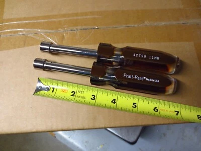 2 Pratt Read  11 MM Nut Driver Metric USA Made,  3" Shaft,  New - Image 1 of 3