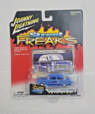 Chevy 1955 sedán de 2 puertas Johnny Lightning Street Freaks Scrapin' No.9 diecast nuevo Foto 1 de 3