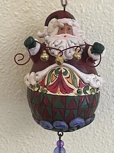 Jim Shore Roly Poly Santa String Of Jingle Bells Ornament Heartwood Creek Used - Picture 1 of 23