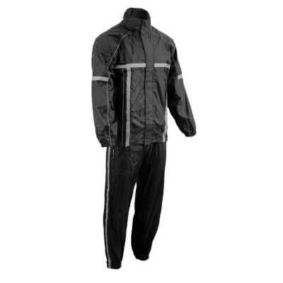Milwaukee Leather 9510 Men's Black Water-Resistant Motorcycle Riders Rain-Suit - Image 1 of 4