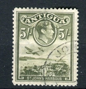 Antigua KGVI 1938-51 5s olive-green SG107 fine used - Picture 1 of 1