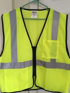 ML Kishigo - Double Pocket Mesh Vest - Style #1537 Color Lime Size Large - Picture 1 of 2