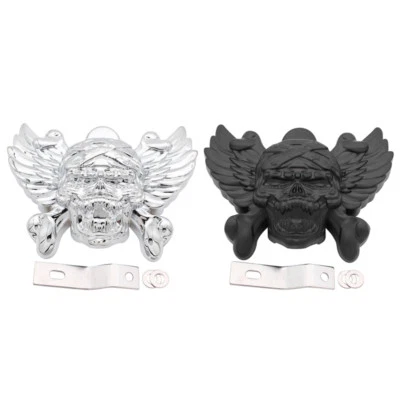 Black&Chrome Horn Cover for Harley Davidson Softail Dyna Electra Glide Road King - Imagem 1 de 2