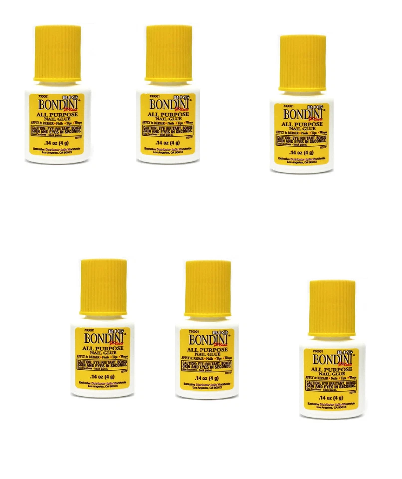Paquete de 6 pegamento Bondini tapa amarilla 0,14 OZ Foto 1 de 1