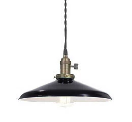 Tono de esmalte de porcelana: pantalla de metal redondeada de 12", 2,25" apto para luces colgantes Foto 1 de 3