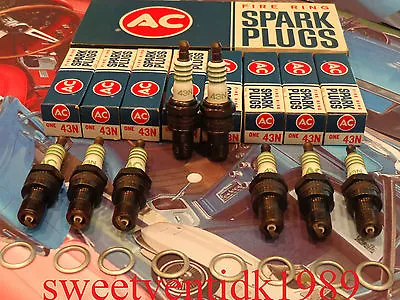 ‘NOS’ AC-43N Spark Plugs ‘4 Green Rings’....Corvette, Chevelle, Impala....etc.. - Image 1 of 4