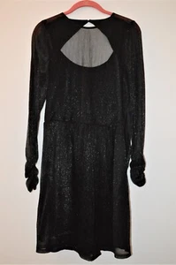 Bailey 44 Hayley Metallic Keyhole-Back Long-Sleeve Dress – size M  - Picture 1 of 8